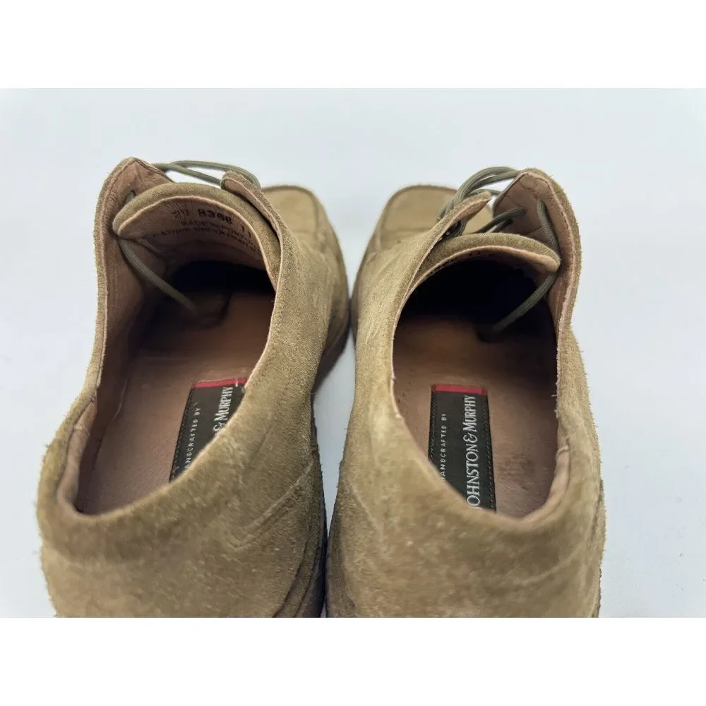 Johnston & Murphy Boot Men's Sz 11 Suede Chukka Desert Crepe Sole Lace‎ Up Tan